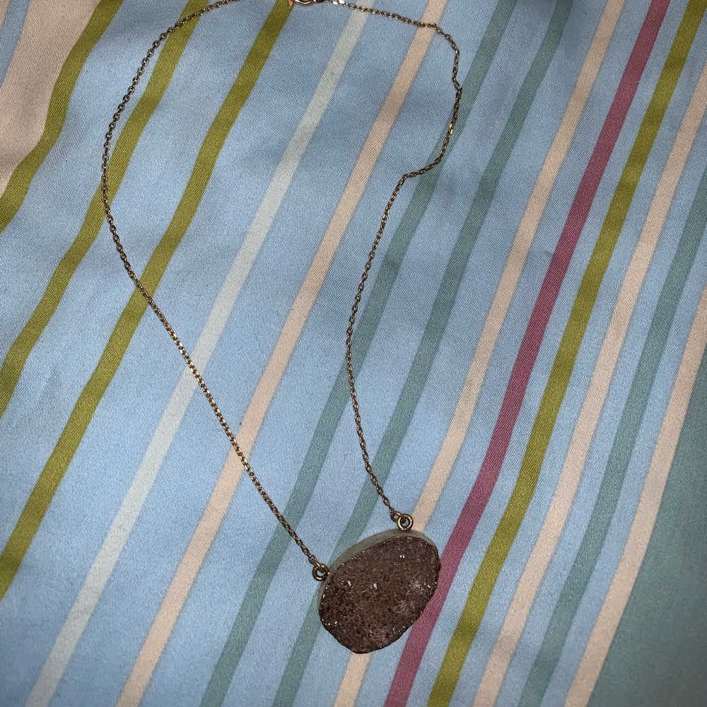 Stone necklace light purple color super light